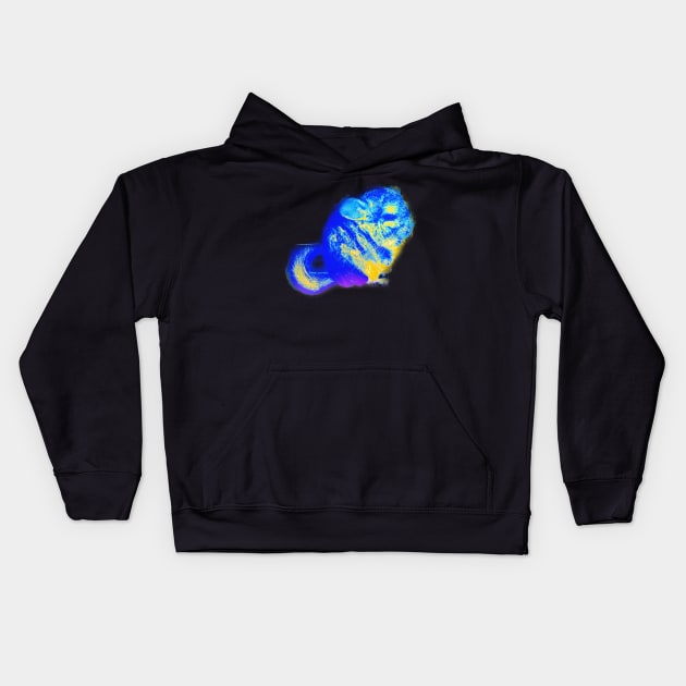 NEON CHINCHILLA Kids Hoodie by Anewman00.DESIGNS
